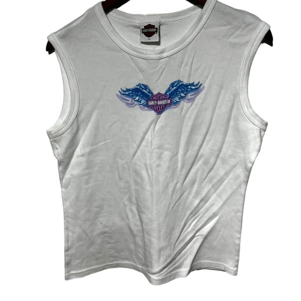 Harley-Davidson White Tank Top Size XL